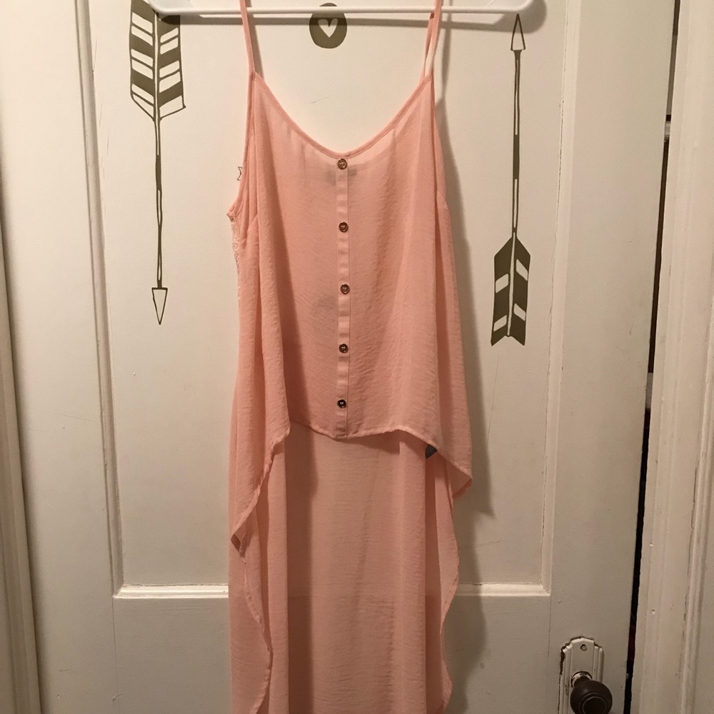 Pink sheer cami